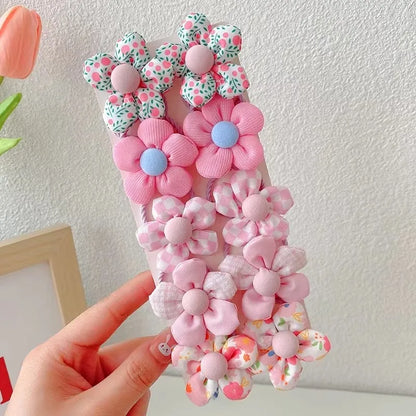 10Pcs/Set Big Bow Flower Elastic Hairbands