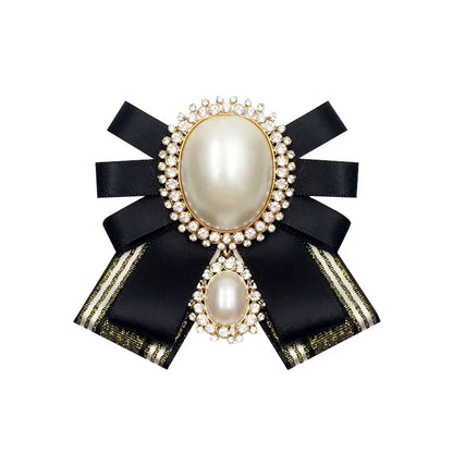 Pearl Bow Tie Brooch
