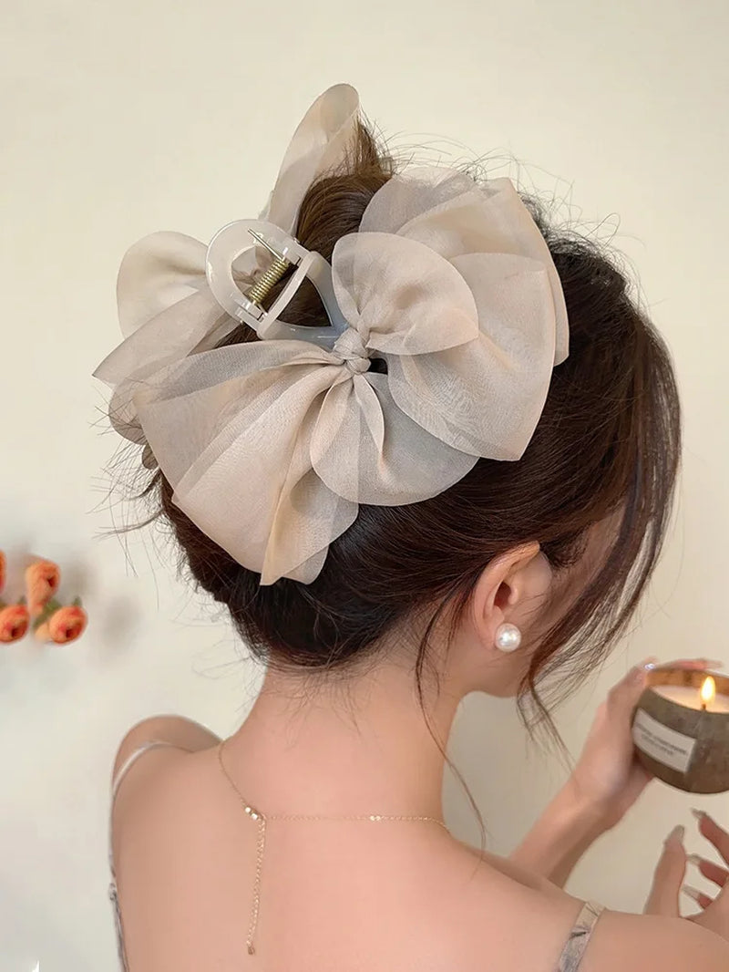 Sweet Mesh Bow Hair Claw