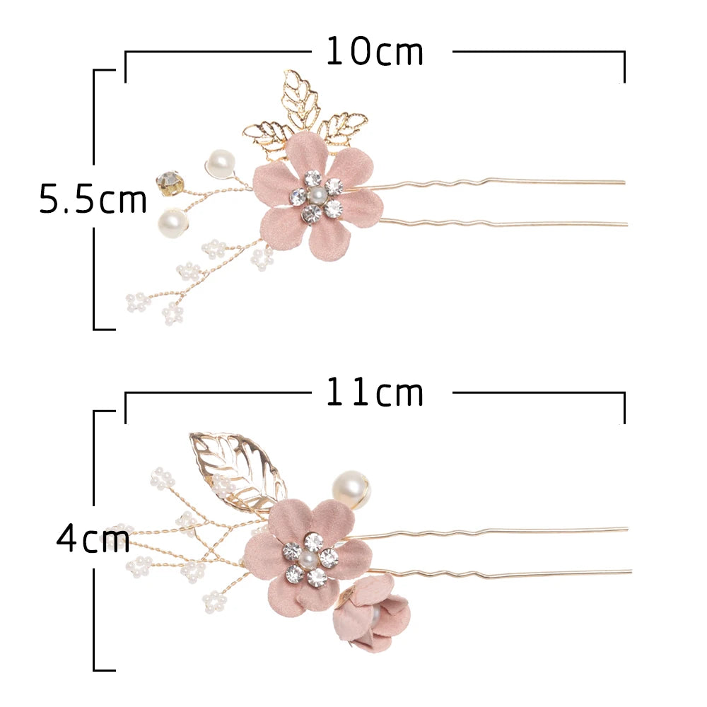 Crystal Flower Hair Pin