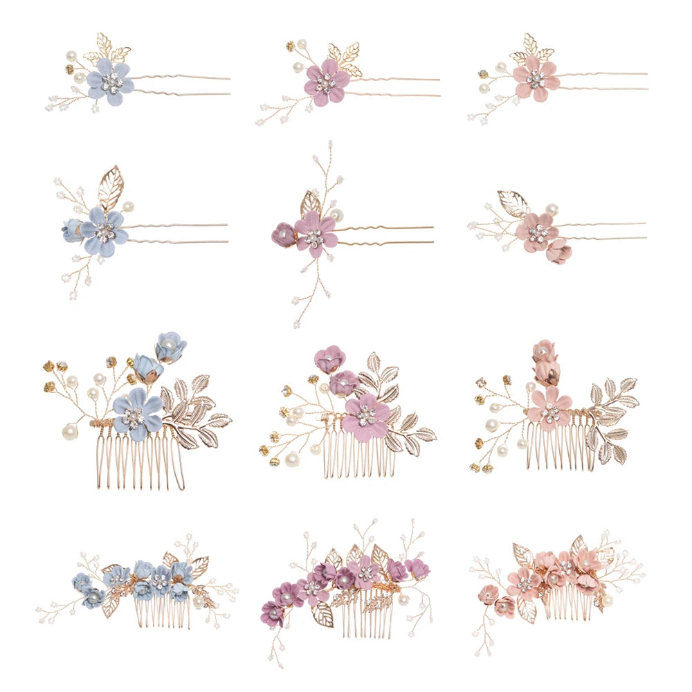 Crystal Flower Hair Pin