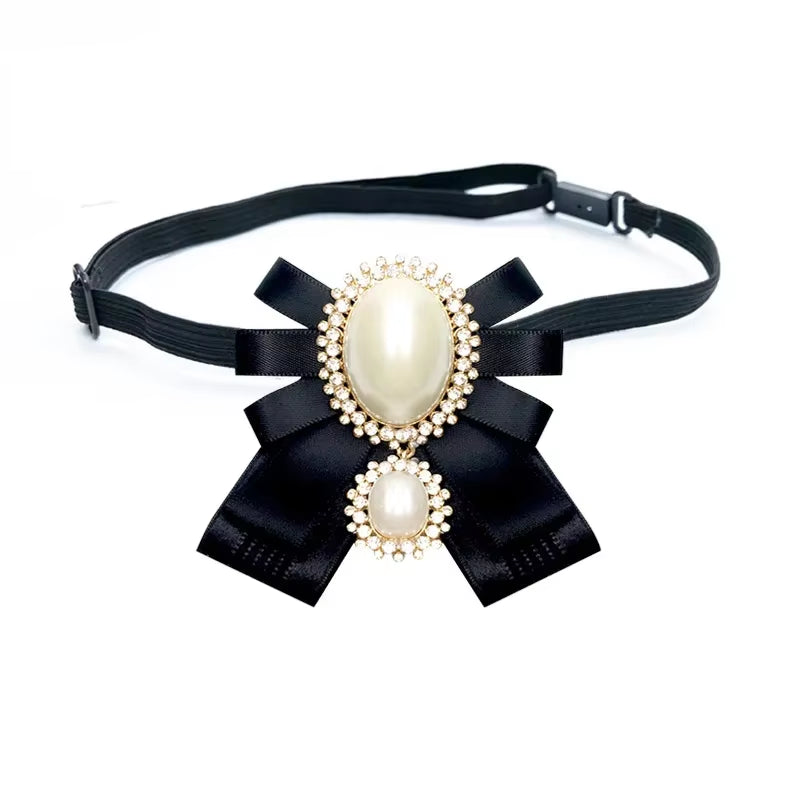 Pearl Bow Tie Brooch