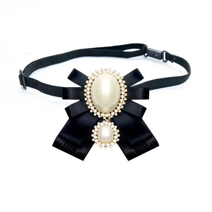 Pearl Bow Tie Brooch