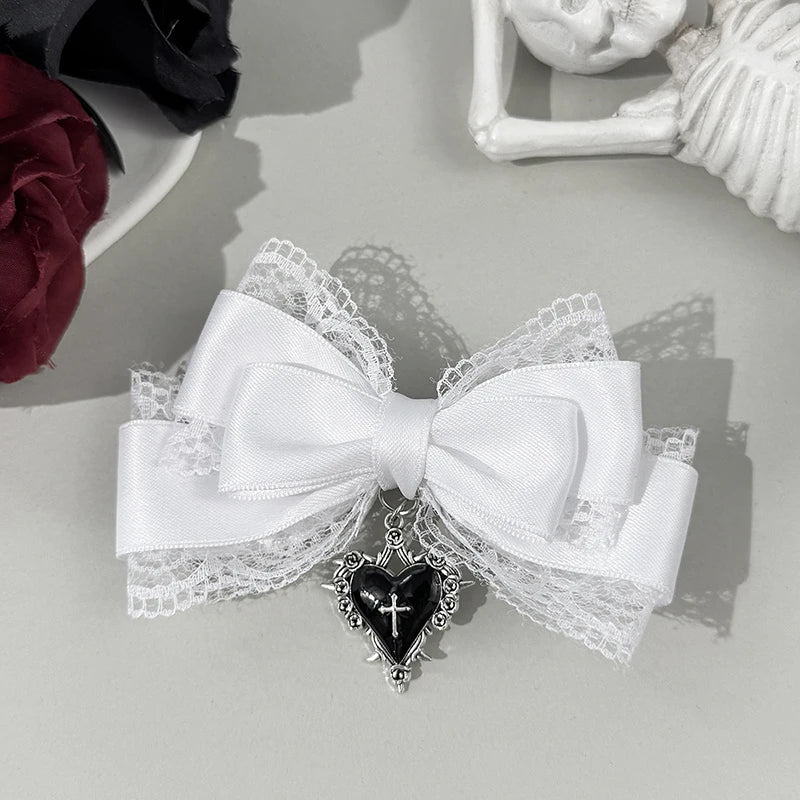 Lolita Lace Bow Ribbon Hair Clip