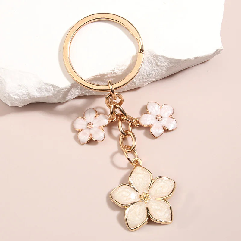 Cute Sakura Flower Keychain