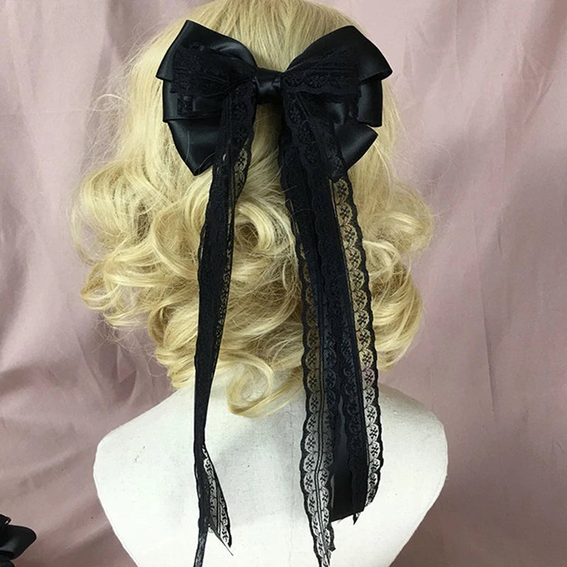 Lolita Lace Bow Ribbon Hair Clip