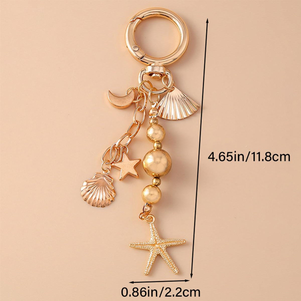Gold Bag Charm Keychain