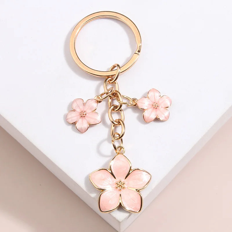 Cute Sakura Flower Keychain