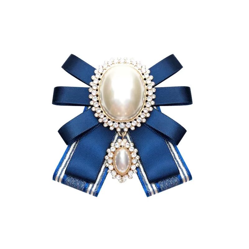 Pearl Bow Tie Brooch
