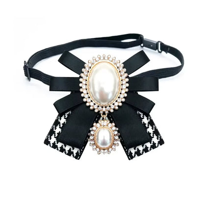 Pearl Bow Tie Brooch