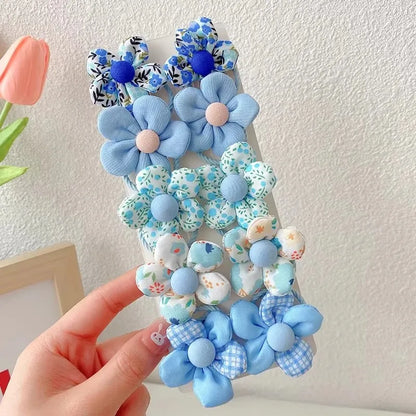 10Pcs/Set Big Bow Flower Elastic Hairbands