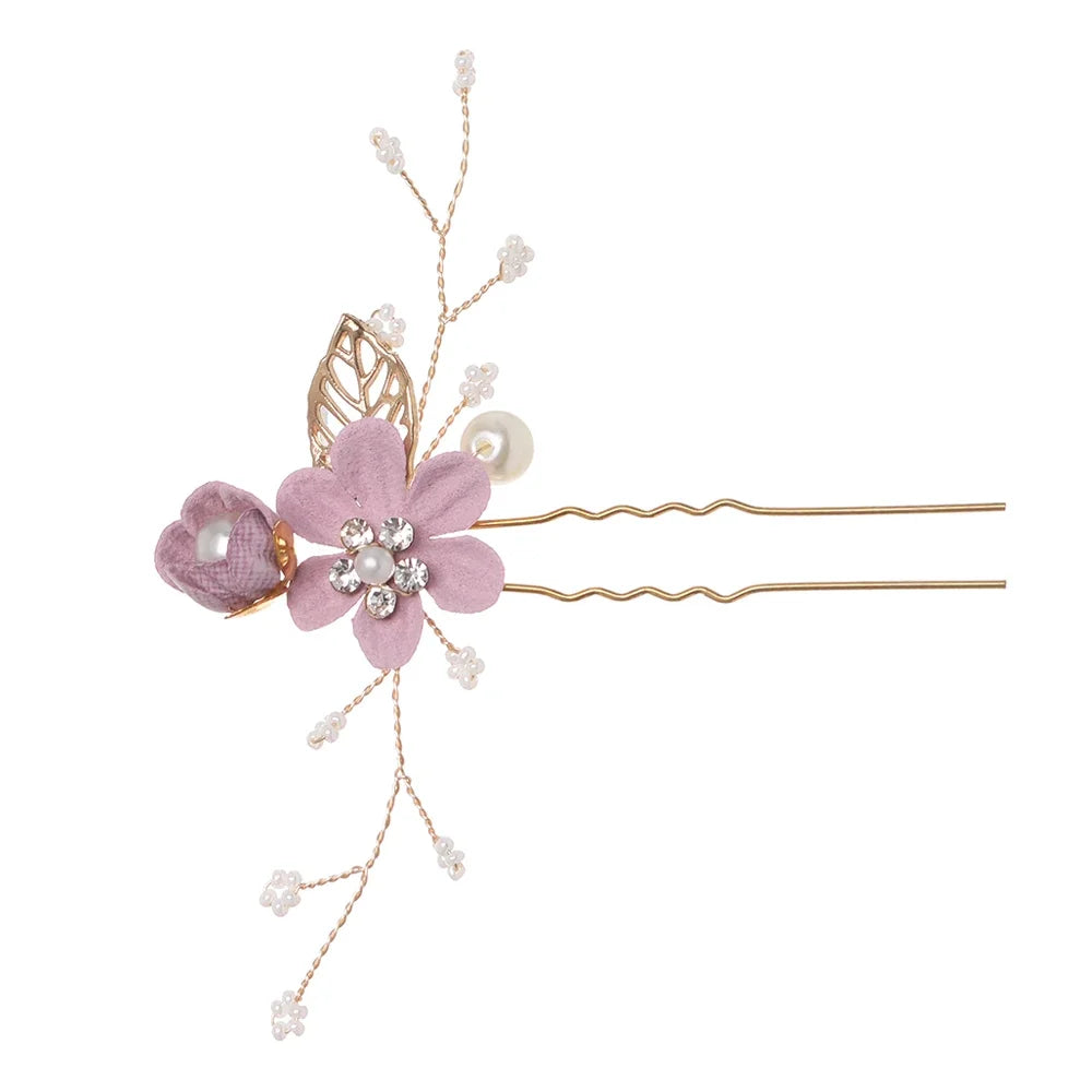 Crystal Flower Hair Pin