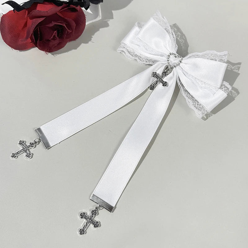 Lolita Lace Bow Ribbon Hair Clip
