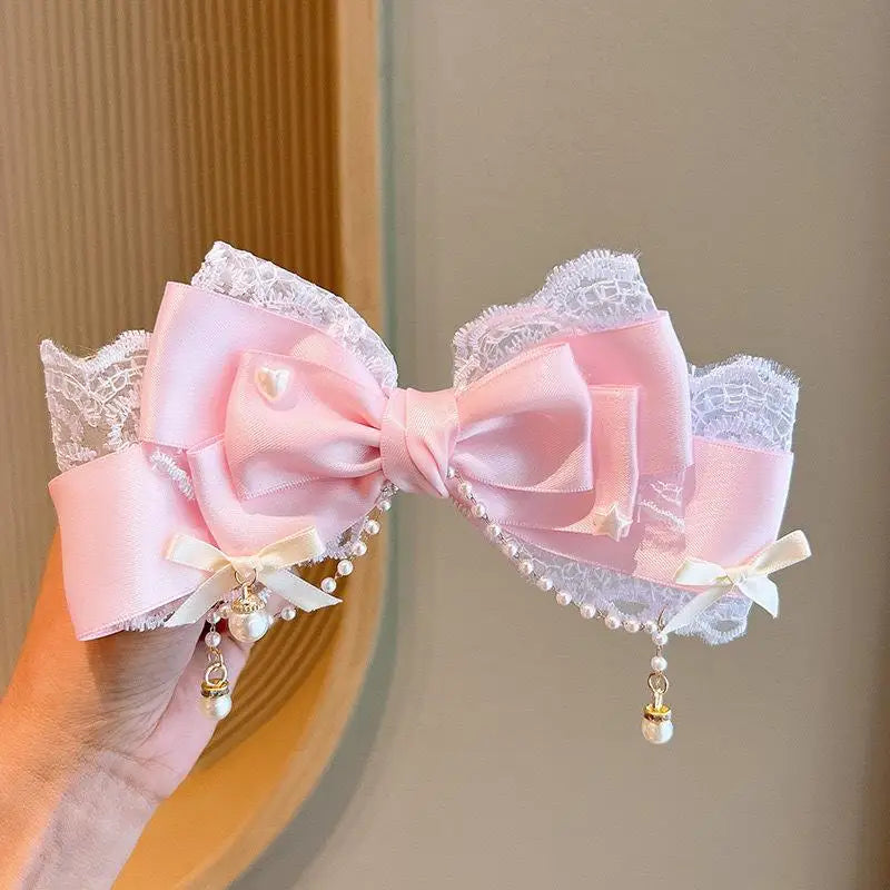 Lolita Lace Bow Ribbon Hair Clip