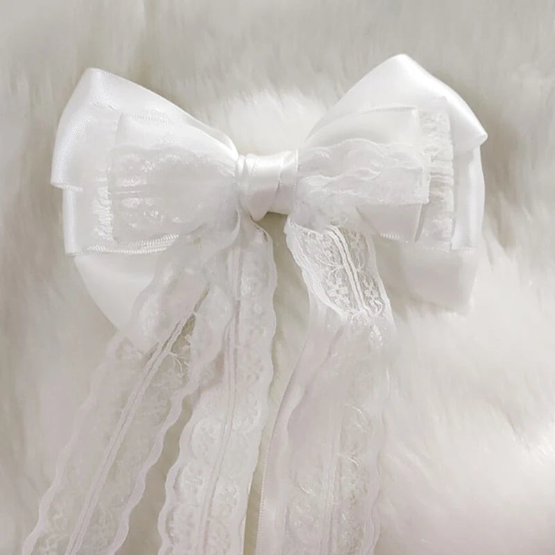 Lolita Lace Bow Ribbon Hair Clip