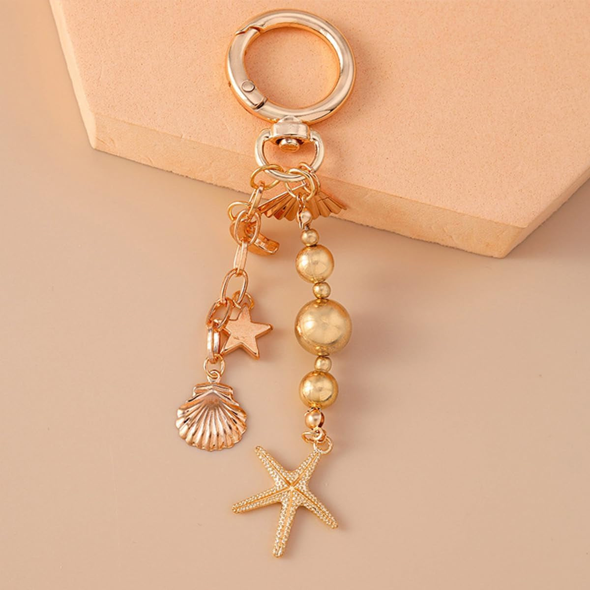Gold Bag Charm Keychain