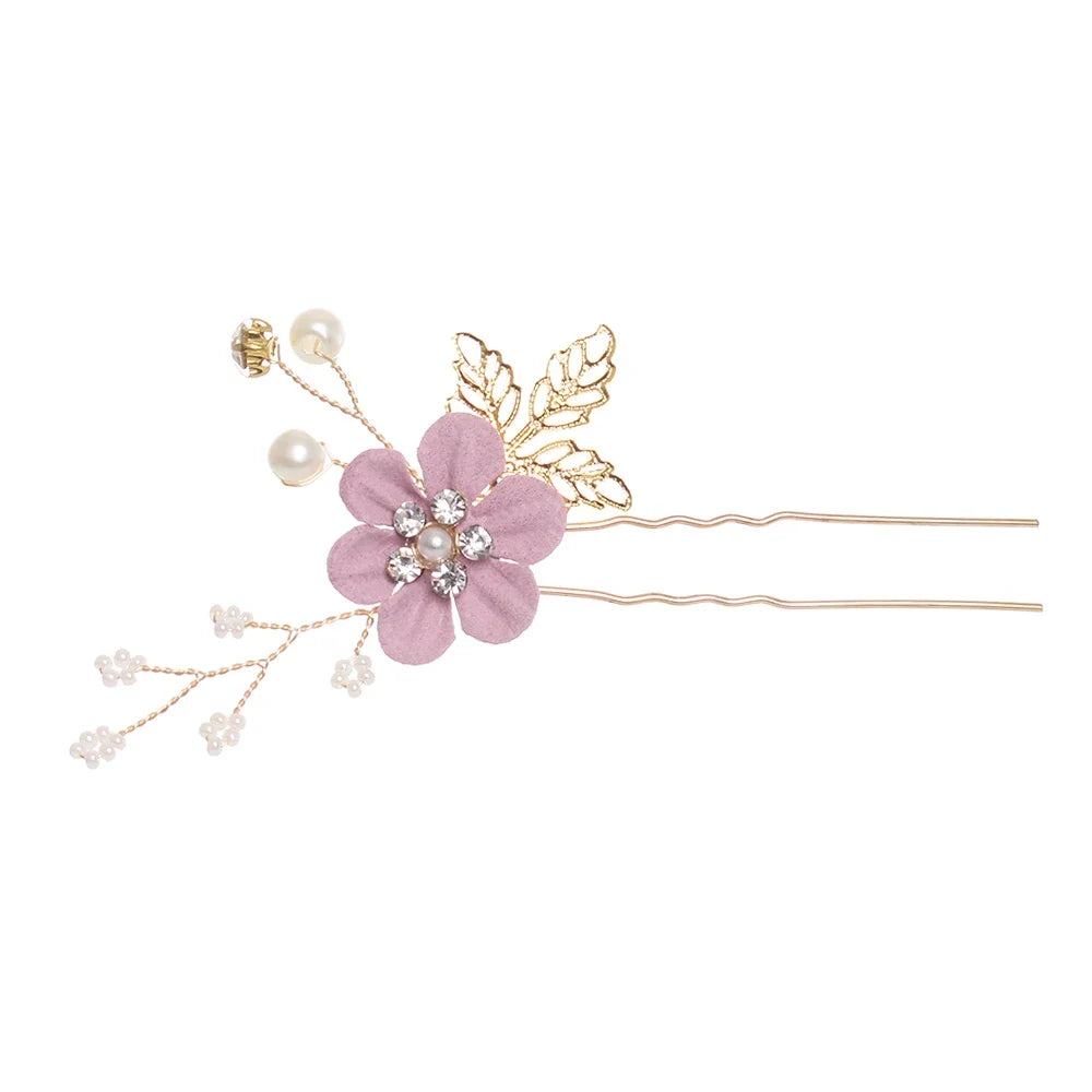 Crystal Flower Hair Pin
