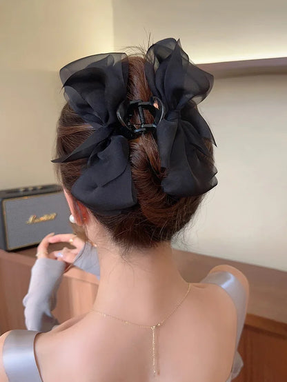 Sweet Mesh Bow Hair Claw