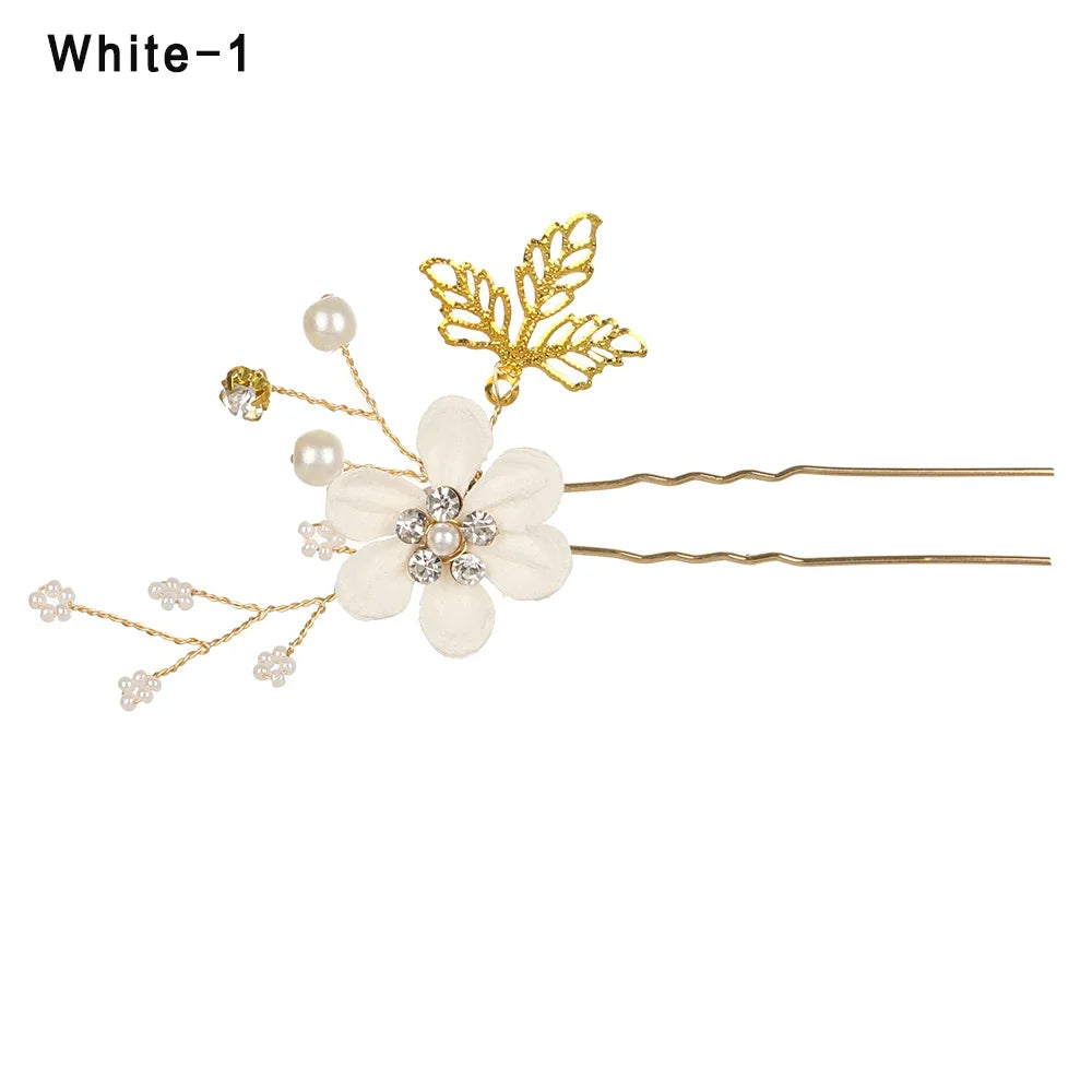 Crystal Flower Hair Pin