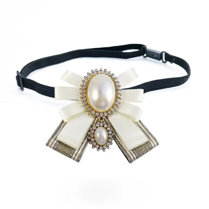 Pearl Bow Tie Brooch