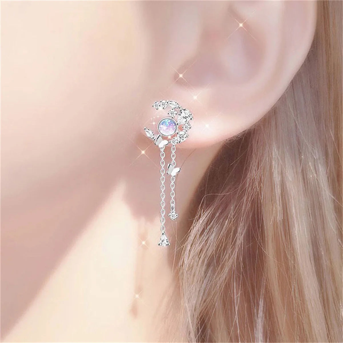 Moon Drop Earrings