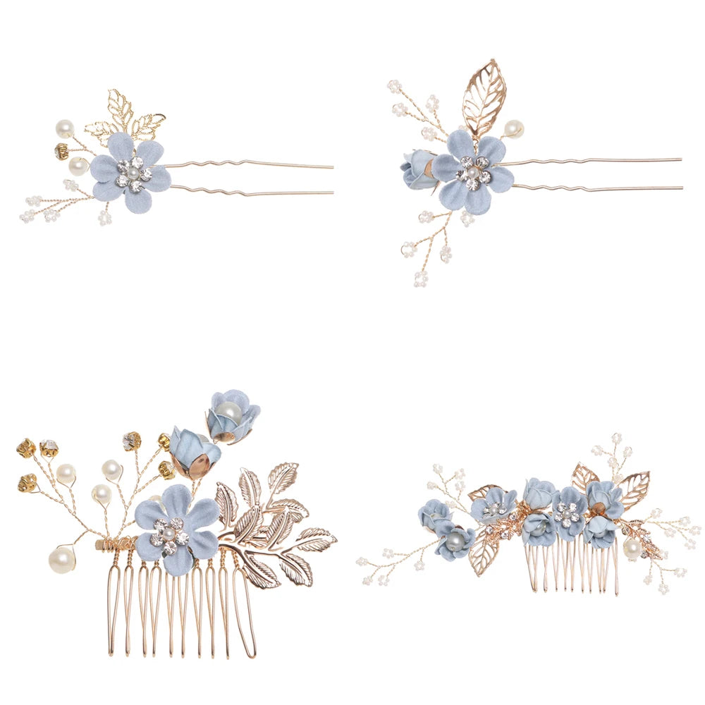 Crystal Flower Hair Pin