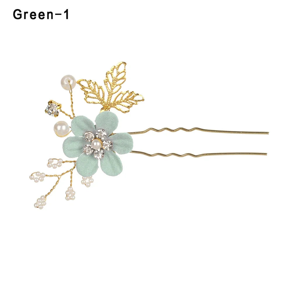 Crystal Flower Hair Pin