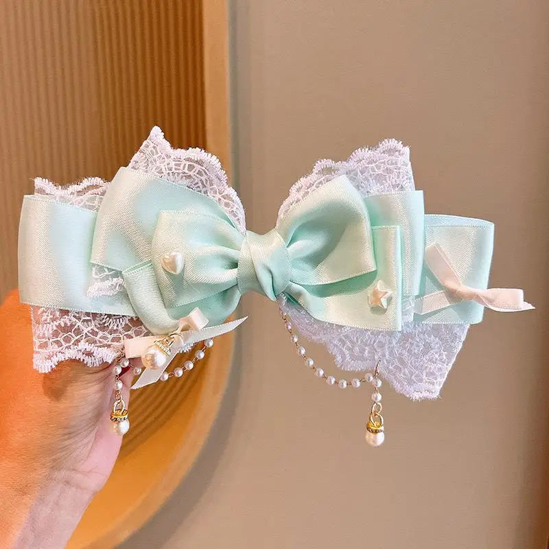 Lolita Lace Bow Ribbon Hair Clip