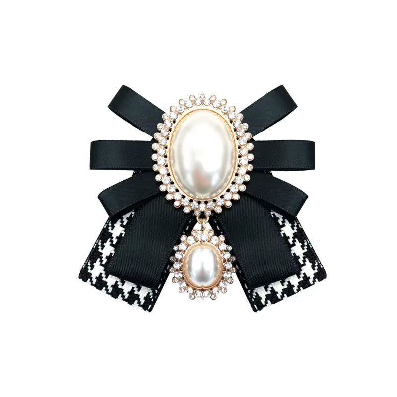 Pearl Bow Tie Brooch