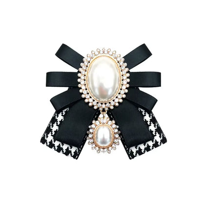 Pearl Bow Tie Brooch