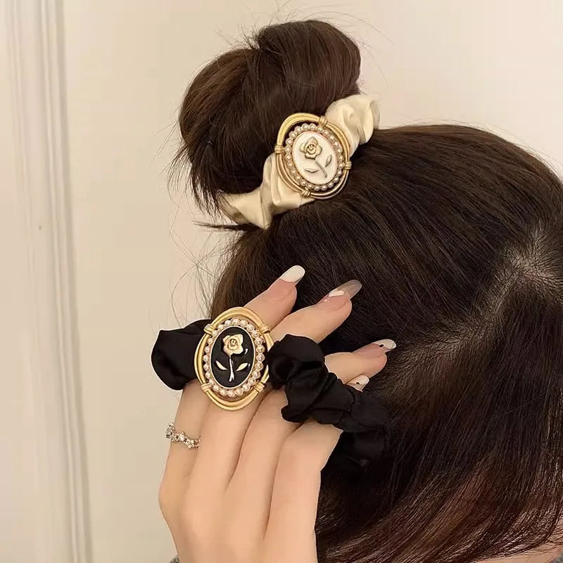 Vintage Style Rose Hair Tie