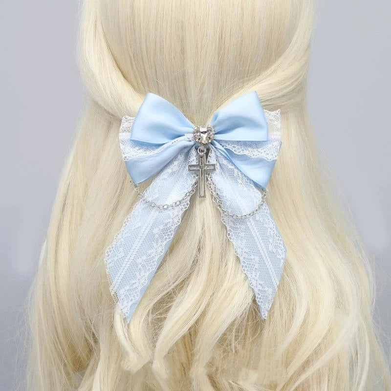 Lolita Lace Bow Ribbon Hair Clip