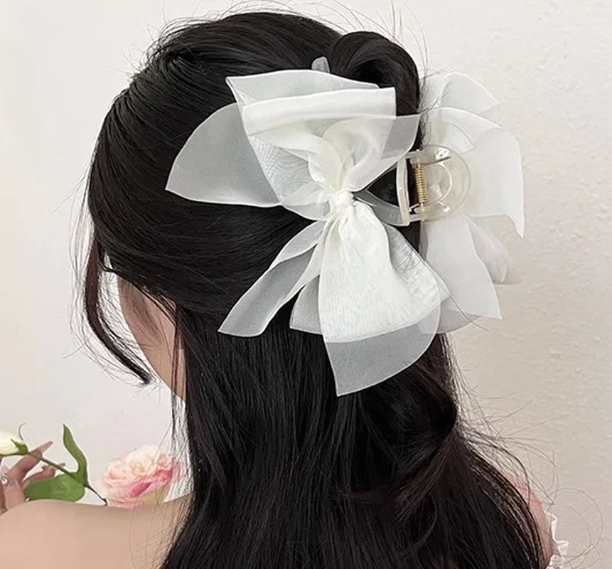 Sweet Mesh Bow Hair Claw