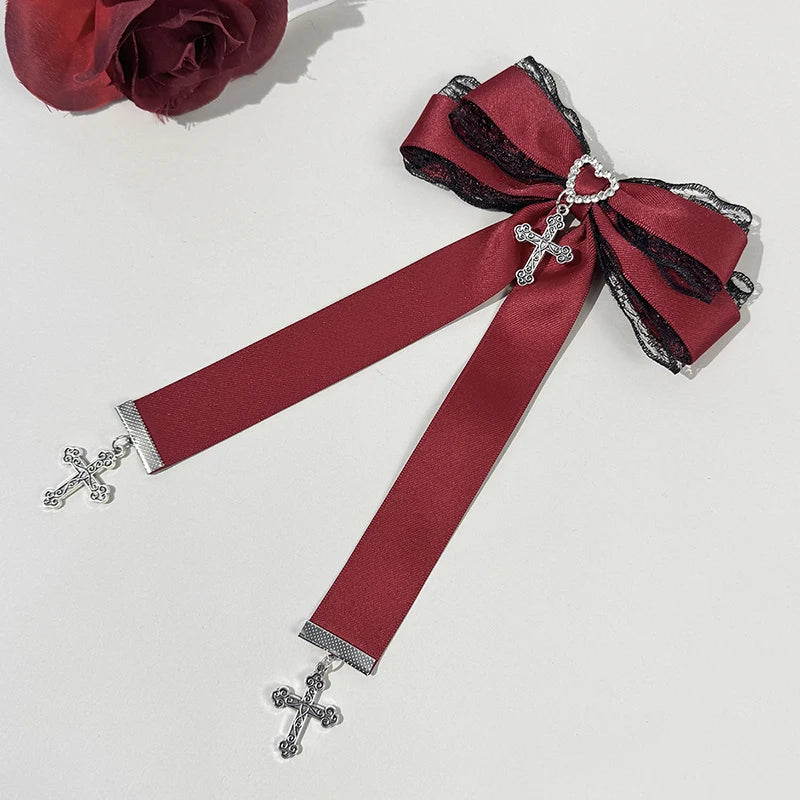 Lolita Lace Bow Ribbon Hair Clip