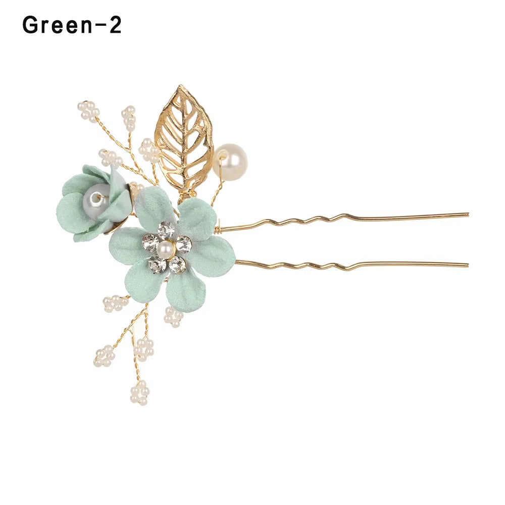 Crystal Flower Hair Pin