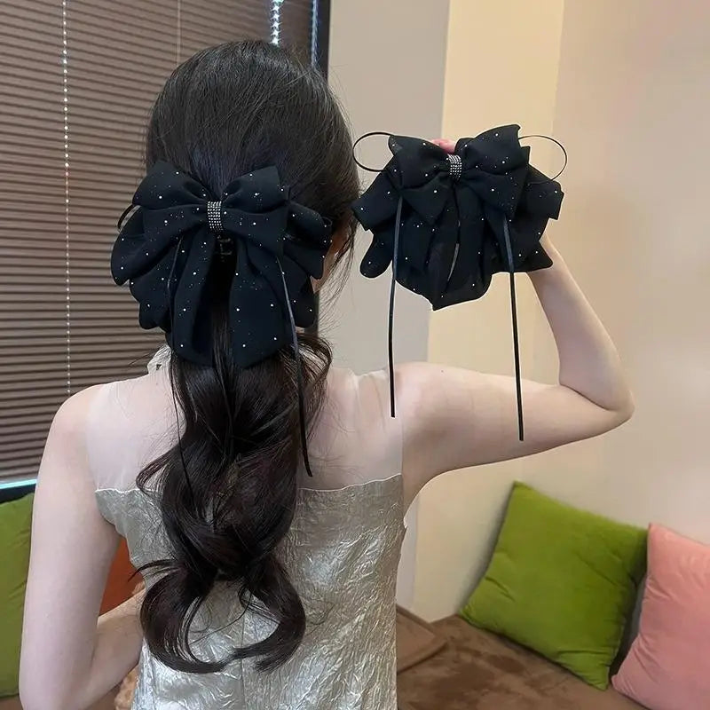 Lolita Lace Bow Ribbon Hair Clip
