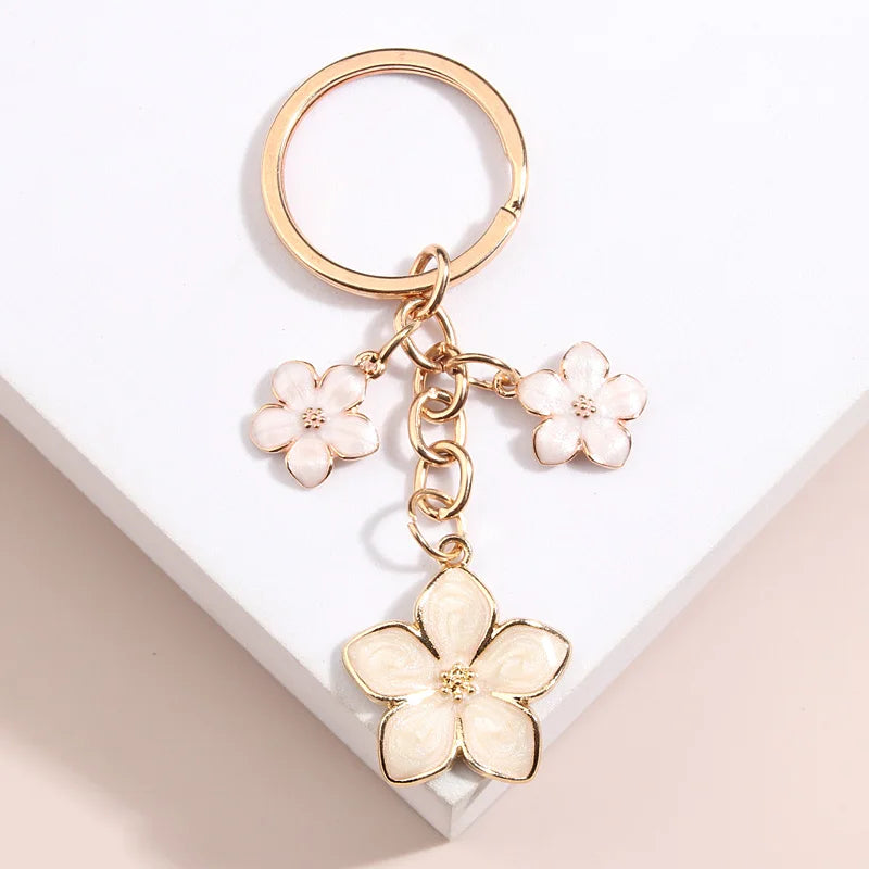 Cute Sakura Flower Keychain