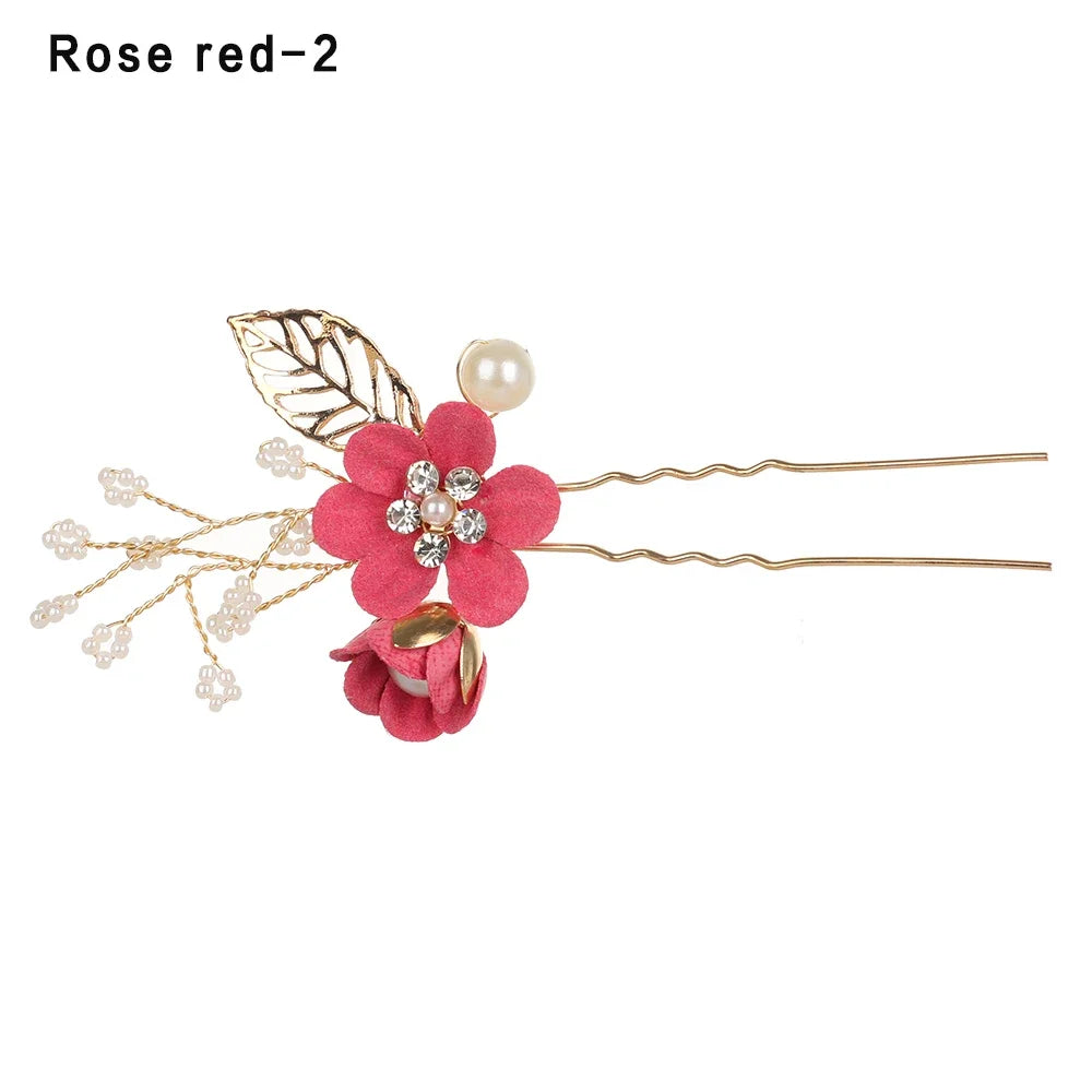 Crystal Flower Hair Pin