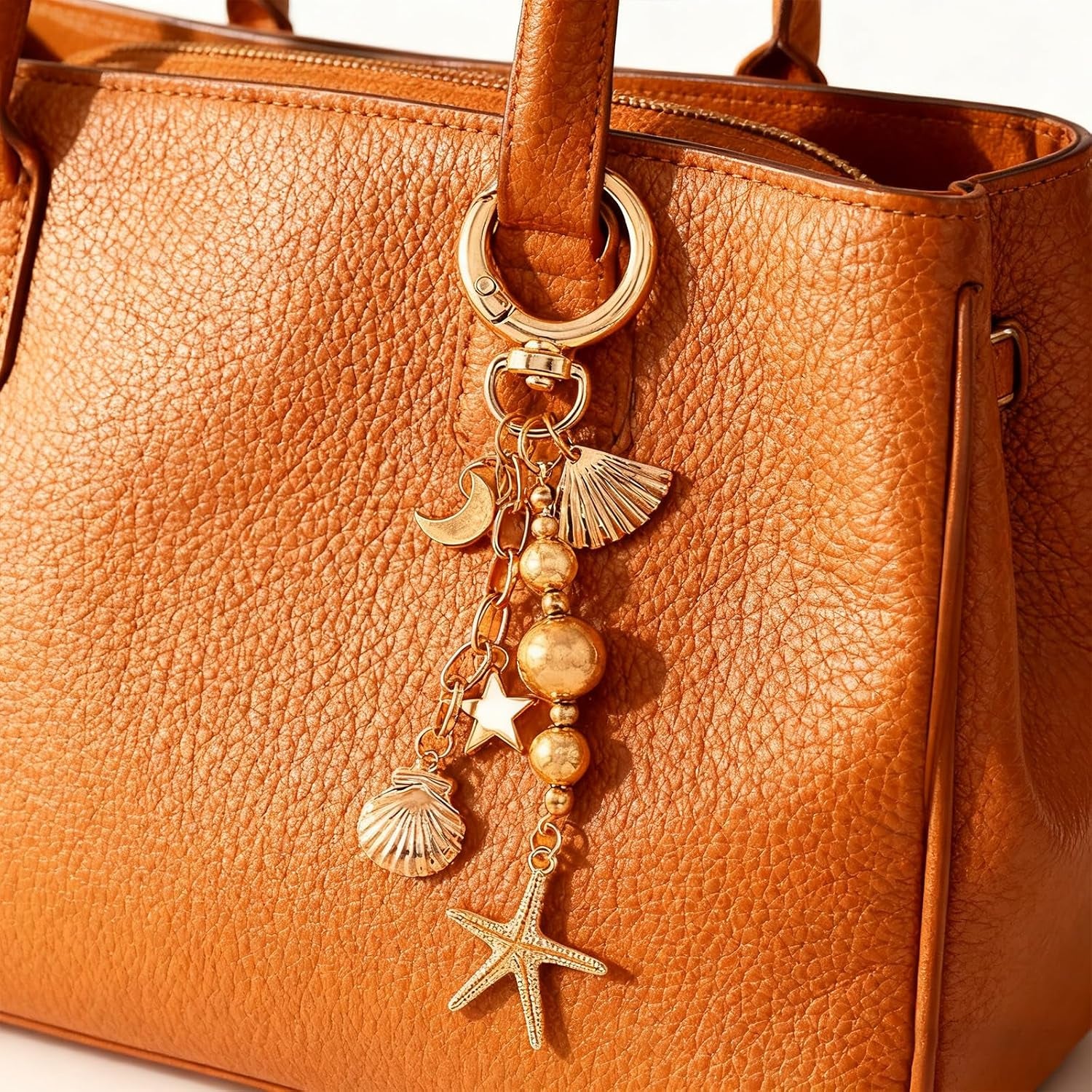 Gold Bag Charm Keychain