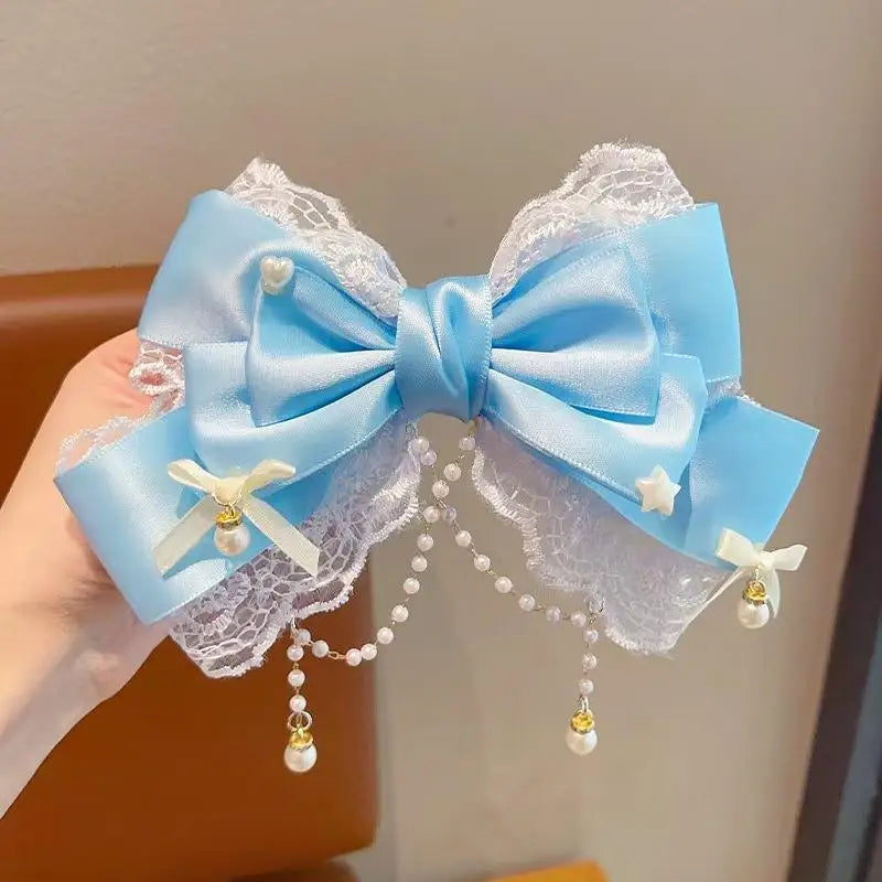 Lolita Lace Bow Ribbon Hair Clip