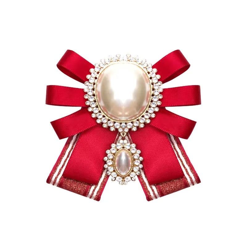 Pearl Bow Tie Brooch