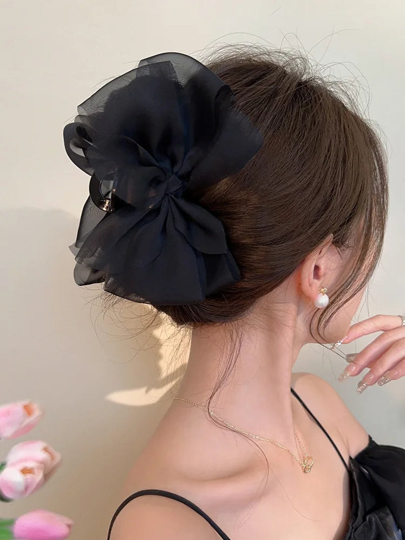 Sweet Mesh Bow Hair Claw